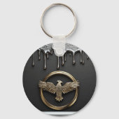 Porte-clés Emblème d'aigle doré aux ailes déployées (Verso)