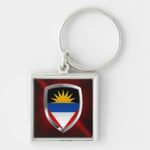Porte-clés Emblème d'Antigua-et-Barbuda Mettalic