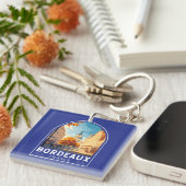 Porte-clés Emblème d'Art Voyage de Bordeaux France (Devant Droit)