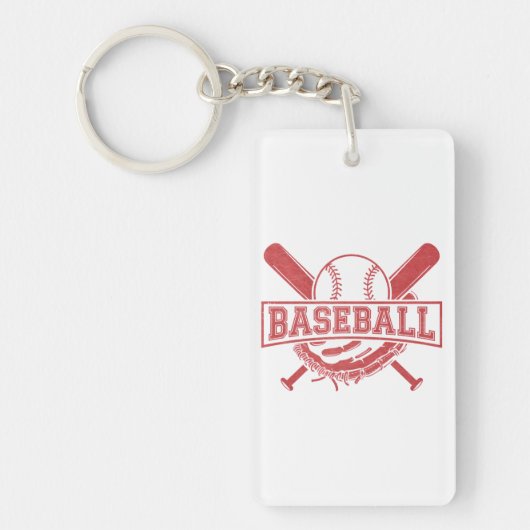 Porte-clés Emblème de baseball classique (Devant)