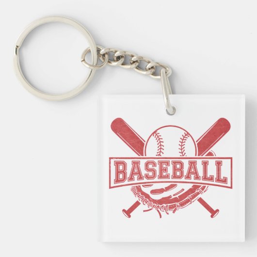 Porte-clés Emblème de baseball classique (Devant)