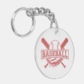 Porte-clés Emblème de baseball classique (Devant gauche)