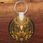 Porte-clés Emblème de cerf doré (Verso)
