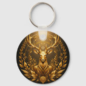 Porte-clés Emblème de cerf doré (Verso)