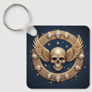 Porte-clés Emblème de crâne pour décoration gothique 💀