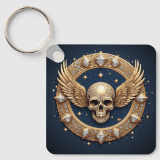 Porte-clés Emblème de crâne pour décoration gothique 💀