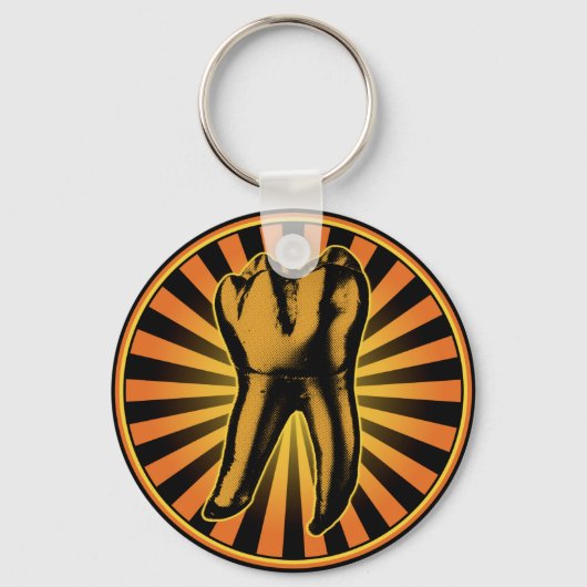 Porte-clés Emblème de dent graphique (Recto)