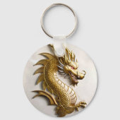 Porte-clés Emblème de dragon d'or 3D (Recto)