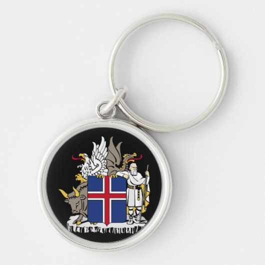 Porte-clés emblème de l'islande (Devant)