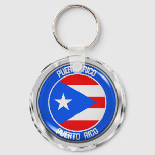 Porte-clés Emblème de ronde Porto Rico