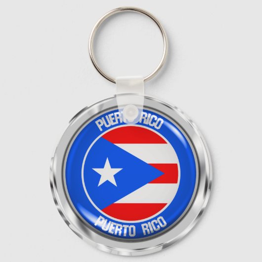 Porte-clés Emblème de ronde Porto Rico (Recto)