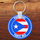 Porte-clés Emblème de ronde Porto Rico (Recto)