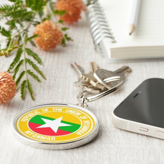 Porte-clés Emblème du cycle birman (Côté)