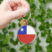 Porte-clés Emblème du drapeau du Chili (Main)