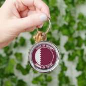 Porte-clés Emblème du Qatar Round (Main)