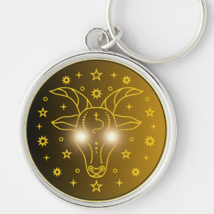 Porte-clés Emblème du Zodiaque Capricorne Symbole Céleste M