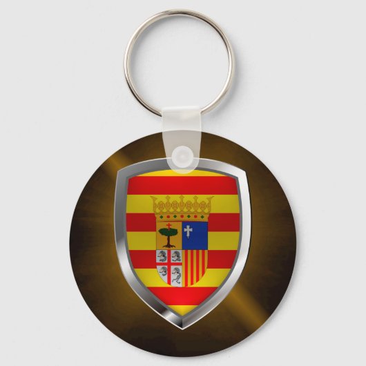 Porte-clés Emblème métallique de l'Aragon (Recto)