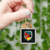Porte-clés Emblème métallique du Mozambique (main)