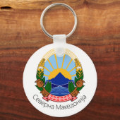 Porte-clés Emblème national de Macédoine du Nord (Recto)