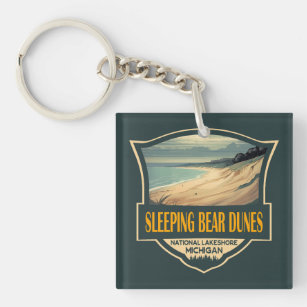 Porte-clés Emblème national des dunes de l'ours couchant