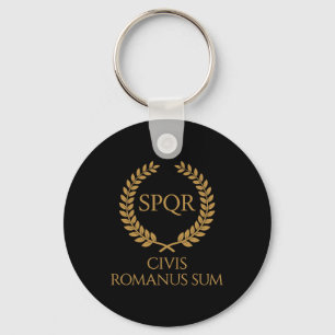 Porte-clés Emblème romain SPQR – Civis Romanus Sum Couronne d