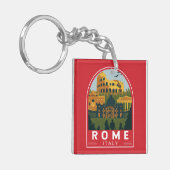 Porte-clés Emblème Rome Italie Travel Retro (Devant gauche)