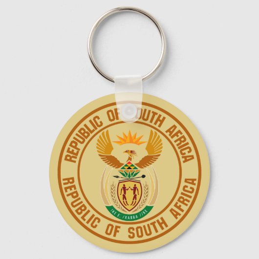 Porte-clés Emblème rond Afrique du Sud (Recto)