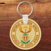 Porte-clés Emblème rond Afrique du Sud (Recto)