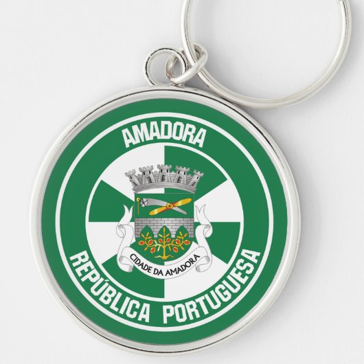 Porte-clés Emblème rond Amadora (Devant)