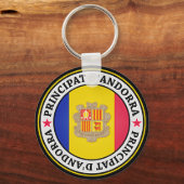 Porte-clés Emblème rond Andorre (Recto)
