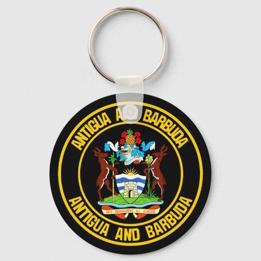 Porte-clés Emblème rond Antigua-et-Barbuda (Recto)