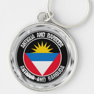 Porte-clés Emblème rond Antigua-et-Barbuda