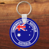 Porte-clés Emblème rond australien (Recto)