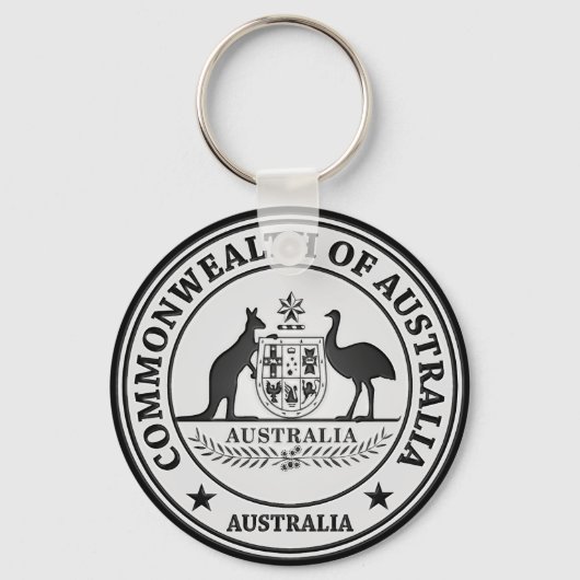 Porte-clés Emblème rond australien (Recto)