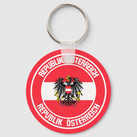 Porte-clés Emblème rond Autriche (Recto)