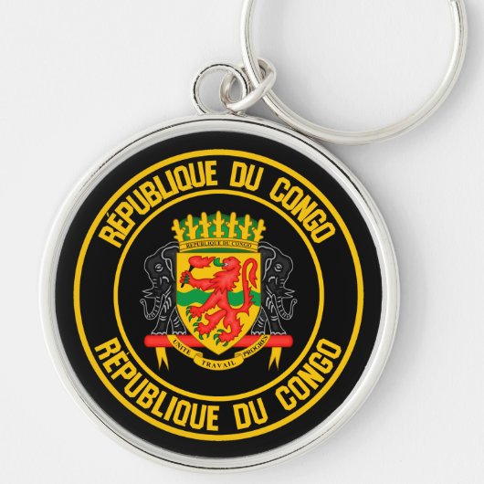 Porte-clés Emblème Rond Congo (Devant)
