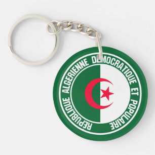 Porte-clés Emblème Rond d'Algérie