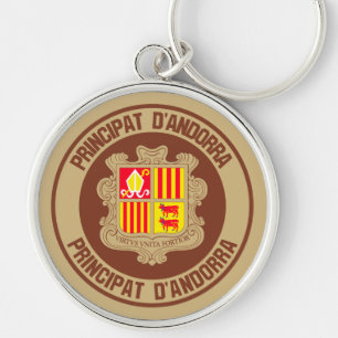 Porte-clés Emblème Rond d'Andorre