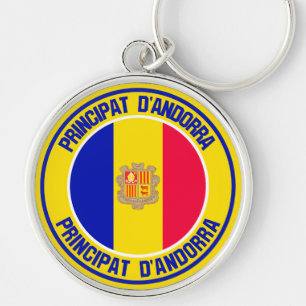 Porte-clés Emblème Rond d'Andorre