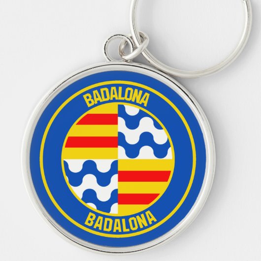 Porte-clés Emblème rond de Badalona (Devant)