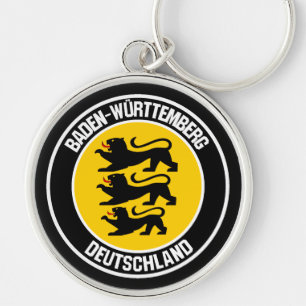 Porte-clés Emblème rond de Bade-Wurtemberg
