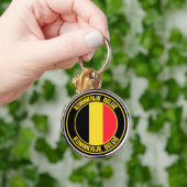 Porte-clés Emblème rond de Belgique (Main)