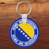 Porte-clés Emblème rond de Bosnie-Herzégovine (Recto)