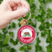 Porte-clés Emblème rond de Californie (Main)