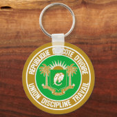 Porte-clés Emblème rond de Côte d'Ivoire (Recto)