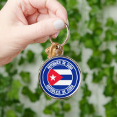 Porte-clés Emblème rond de Cuba (Main)