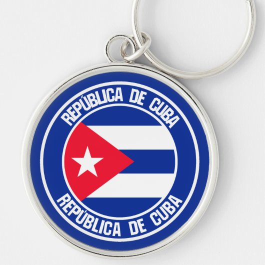Porte-clés Emblème rond de Cuba (Devant)
