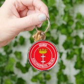 Porte-clés Emblème rond de Gdańsk (Main)