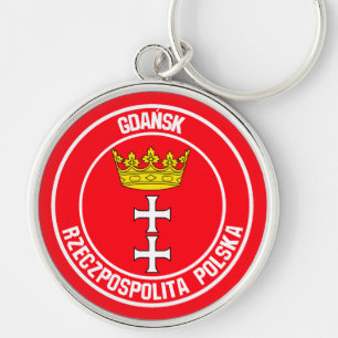 Porte-clés Emblème rond de Gdańsk