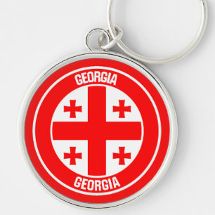 Porte-clés Emblème rond de Géorgie